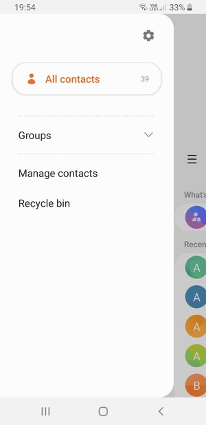 Select Manage contacts