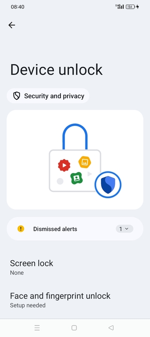 Select Screen lock