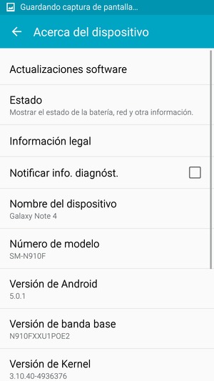 Seleccione Actualizaciones software