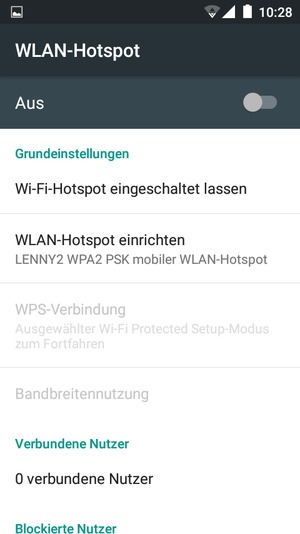 Wählen Sie WLAN-Hotspot einrichten