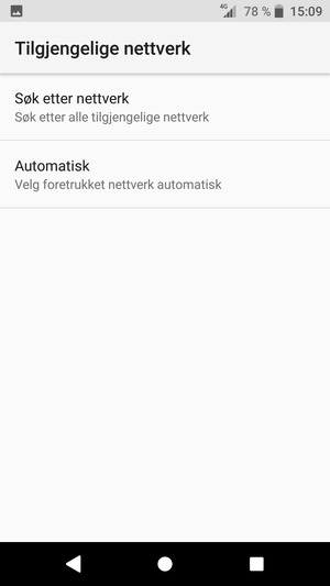 Velg Søk etter nettverk