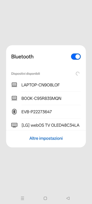 Disattiva Bluetooth