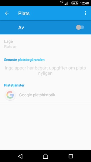 Stäng av Plats