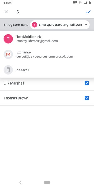 Sélectionnez votre compte Google