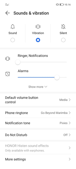 Select your preferred option