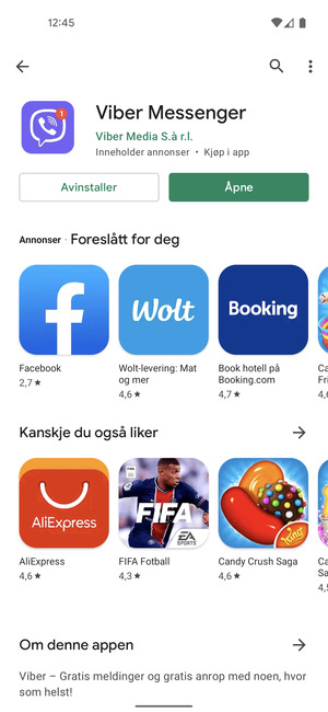 Velg Åpne