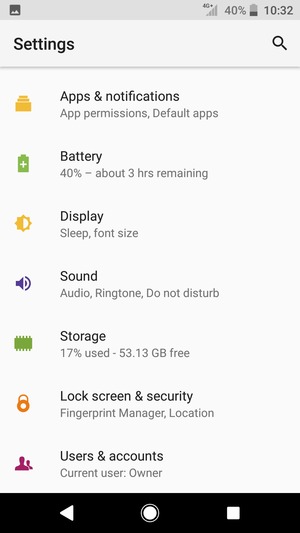 Scroll to and select Lock screen & security