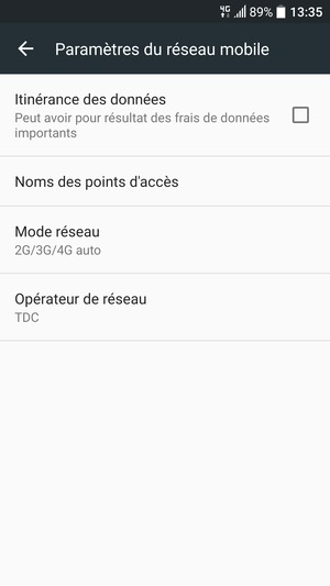 Pour changer de réseau en cas de problèmes de réseau, sélectionnez Opérateur de réseau