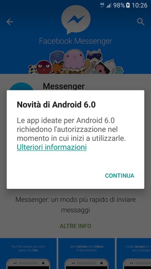 Seleziona CONTINUA