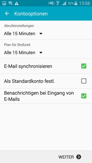 Wählen Sie WEITER