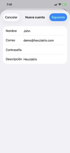Introduzca la información necesaria y seleccione Siguiente