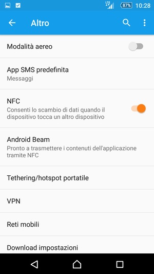 Seleziona Reti mobili