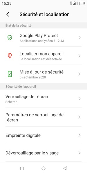 Votre téléphone est maintenant sécurisé par un écran de verrouillage