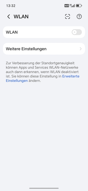 Schalten Sie WLAN ein