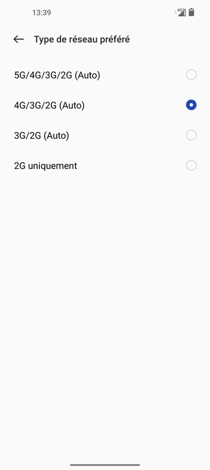 Sélectionnez votre option préférée