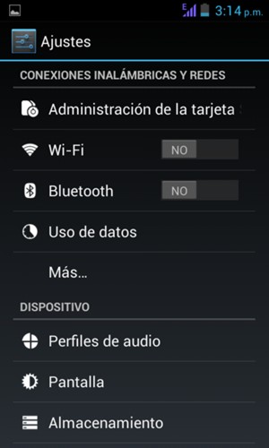 Seleccione Wi-Fi