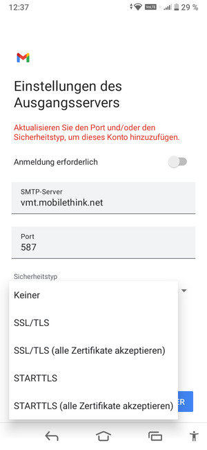 Wählen Sie Keiner