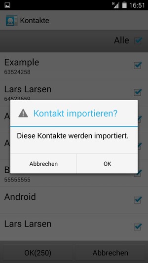 Wählen Sie OK