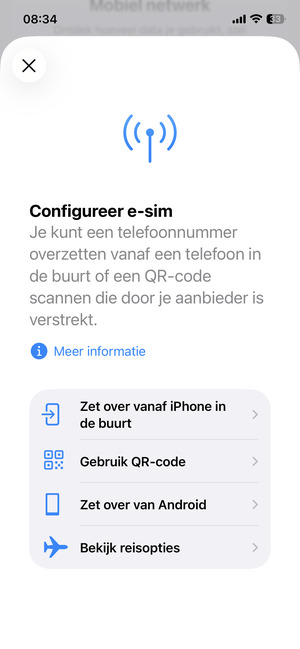Selecteer Gebruik QR-code