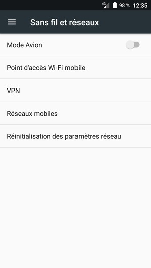 Sélectionnez Réseaux mobiles