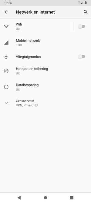 Selecteer Mobiel netwerk