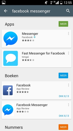 Selecteer de app