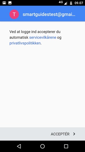 Vælg ACCEPTÉR