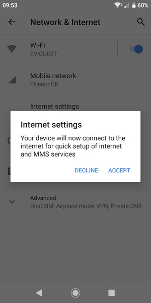 Select ACCEPT