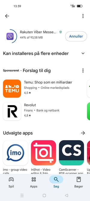 Afvent at installeringen er afsluttet