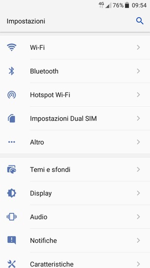 Seleziona Wi-Fi