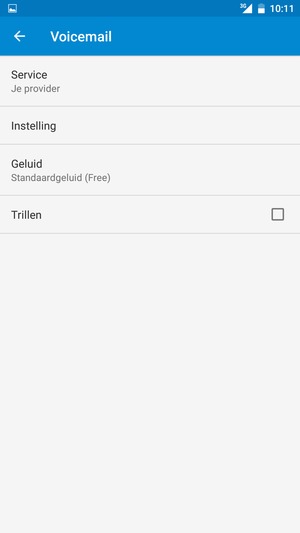 Selecteer Instelling