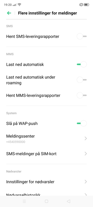 Velg Meldingssenter