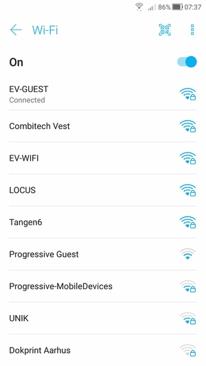 You are now connected to the Wi-Fi network