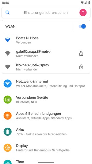 Sie sind nun mit dem WLAN-Netzwerk verbunden