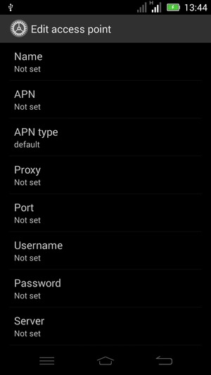 Select APN type