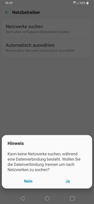 Wählen Sie Ja