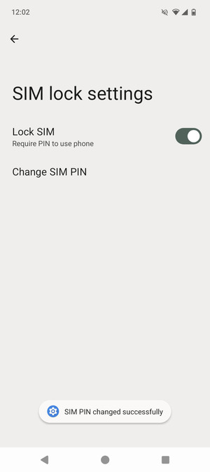 Your SIM PIN has been changed