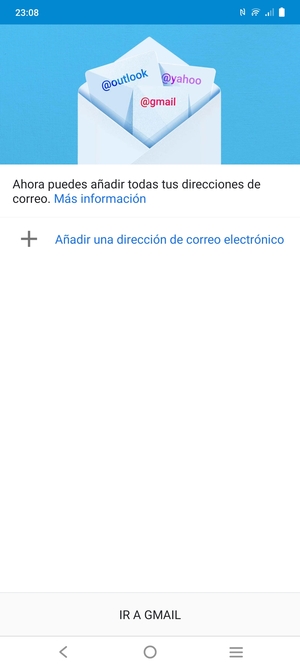 Seleccione Añadir una dirección de correo electrónico