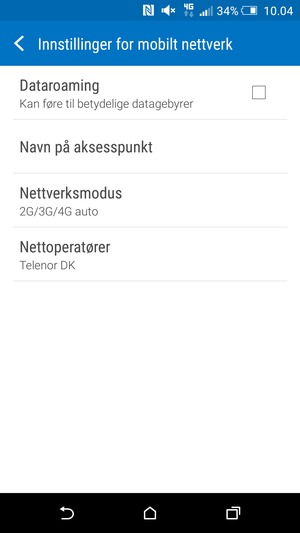 Velg Navn på aksesspunkt
