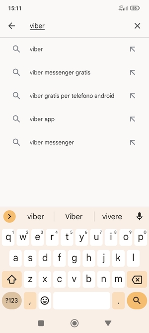 Inserisci il nome dell'app e seleziona Ricerca