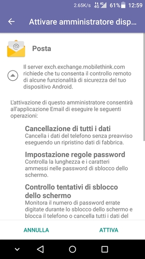 Seleziona ATTIVA