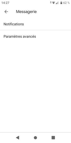 Sélectionnez Paramètres avancés