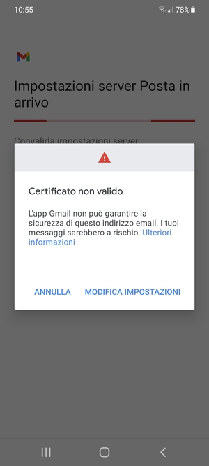 Seleziona MODIFICA IMPOSTAZIONI