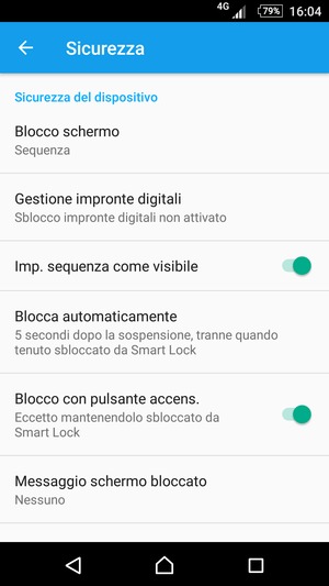Il tuo telefono è ora protetto dal blocco schermo