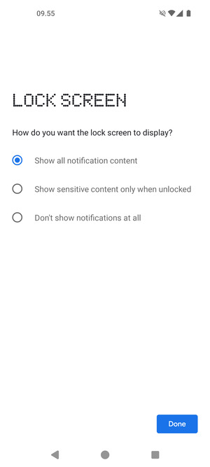 Select your preferred option and select Done