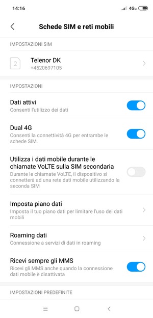 Per modificare la rete, in presenza di problemi, seleziona Public