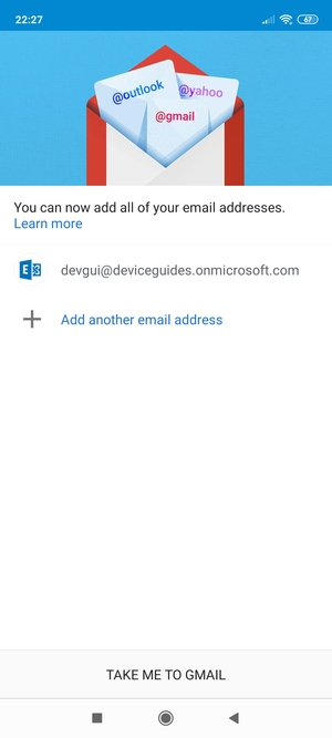 Select TAKE ME TO GMAIL