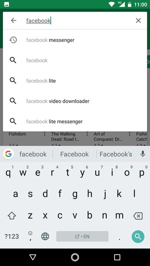 Enter the app name and select Search