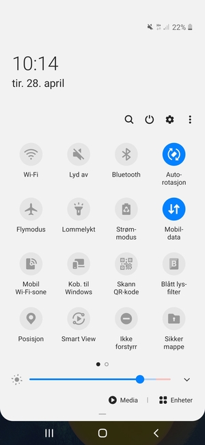 Velg Lyd av for å bytte til ringemodus igjen