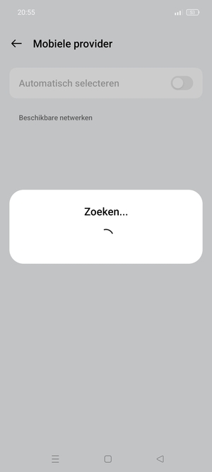 Wacht tot de zoekopdracht beëindigd is